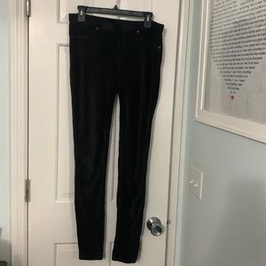 Women black corduroy stretch pants